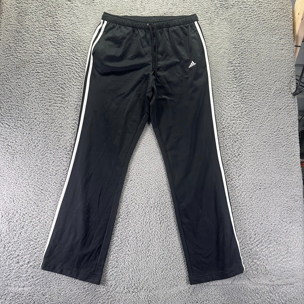 Adidas Pant Women L Black Track Straight Activewear Performance Running Training